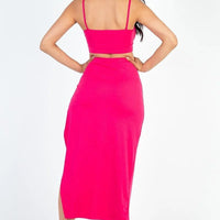 Crop Cami & Split Thigh Maxi Skirt Set - Passion 4 Fashion USA