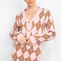 Diamond Button-front Cardigan Top - Passion 4 Fashion USA