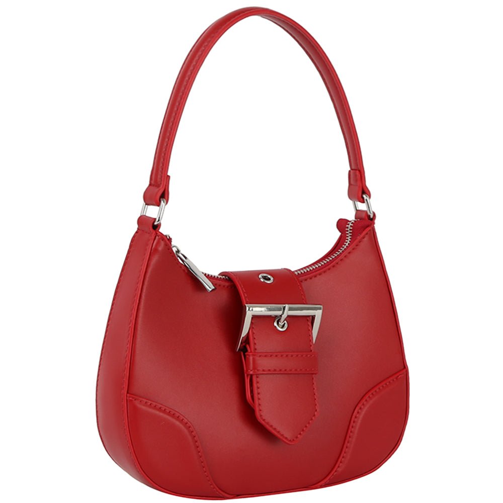 Fashion Buckle Curve Handle Shoulder Bag - Passion 4 Fashion USA