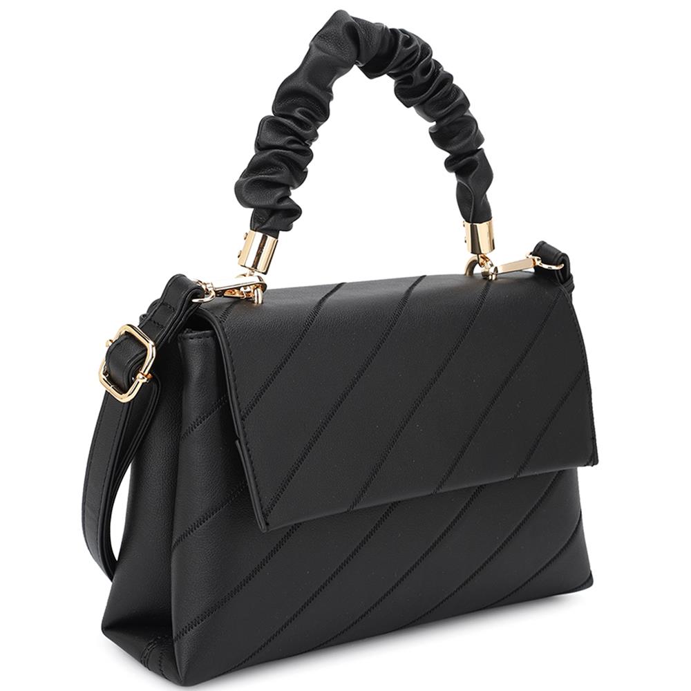 Fashion Smooth Pattern Wrinkle Handle Crossbody Bag - Passion 4 Fashion USA