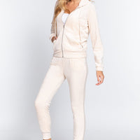 Faux Fur Jacket & Jogger Pants Set - Passion 4 Fashion USA