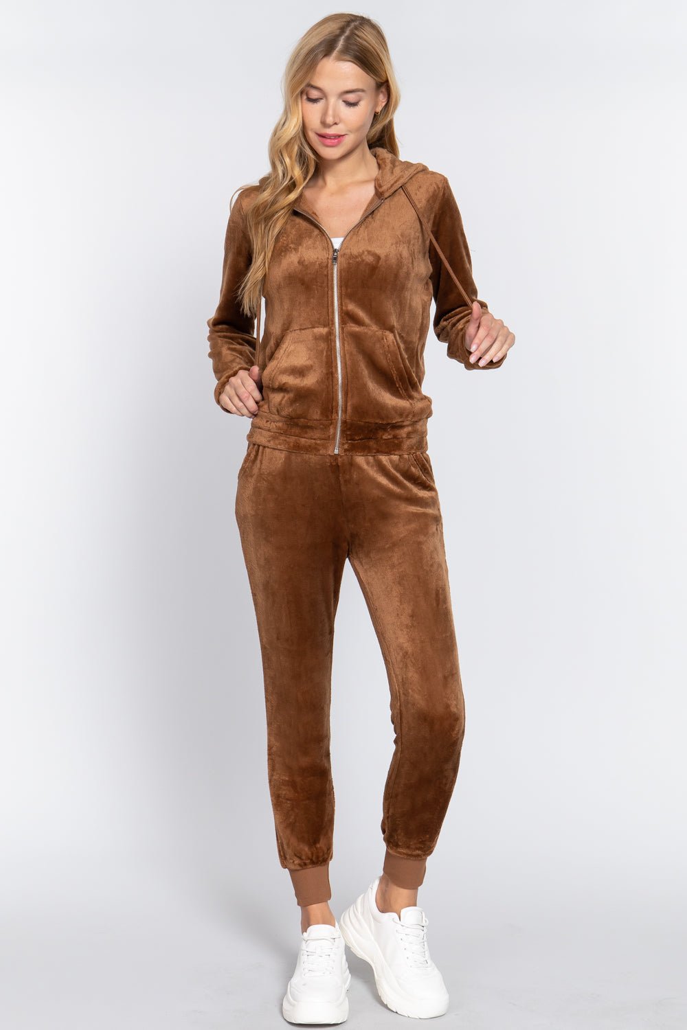 Faux Fur Jacket & Jogger Pants Set - Passion 4 Fashion USA
