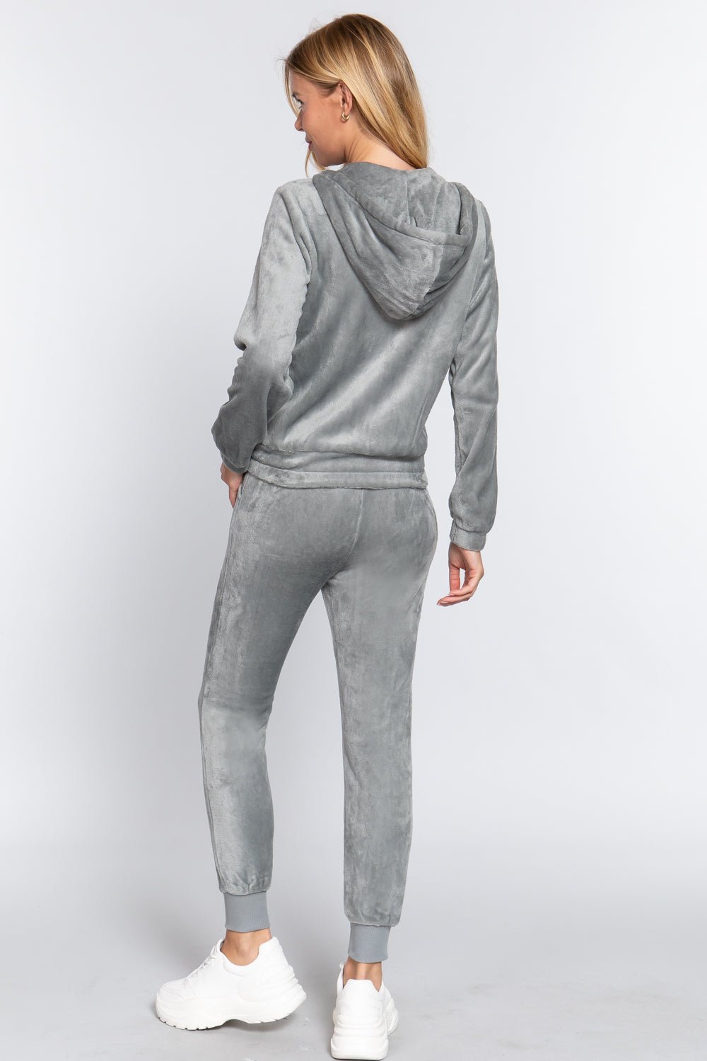 Faux Fur Jacket & Jogger Pants Set - Passion 4 Fashion USA