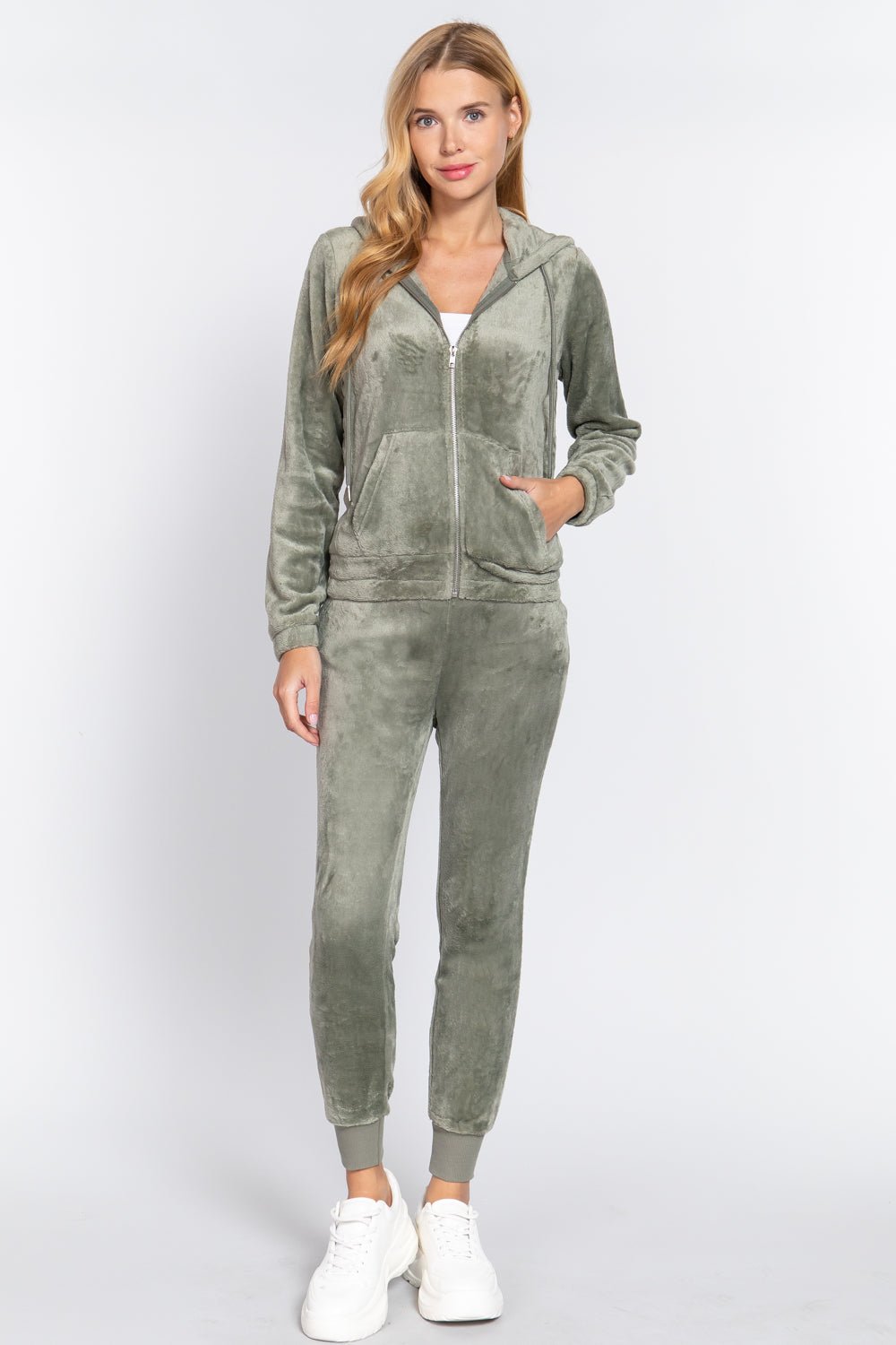 Faux Fur Jacket & Jogger Pants Set - Passion 4 Fashion USA