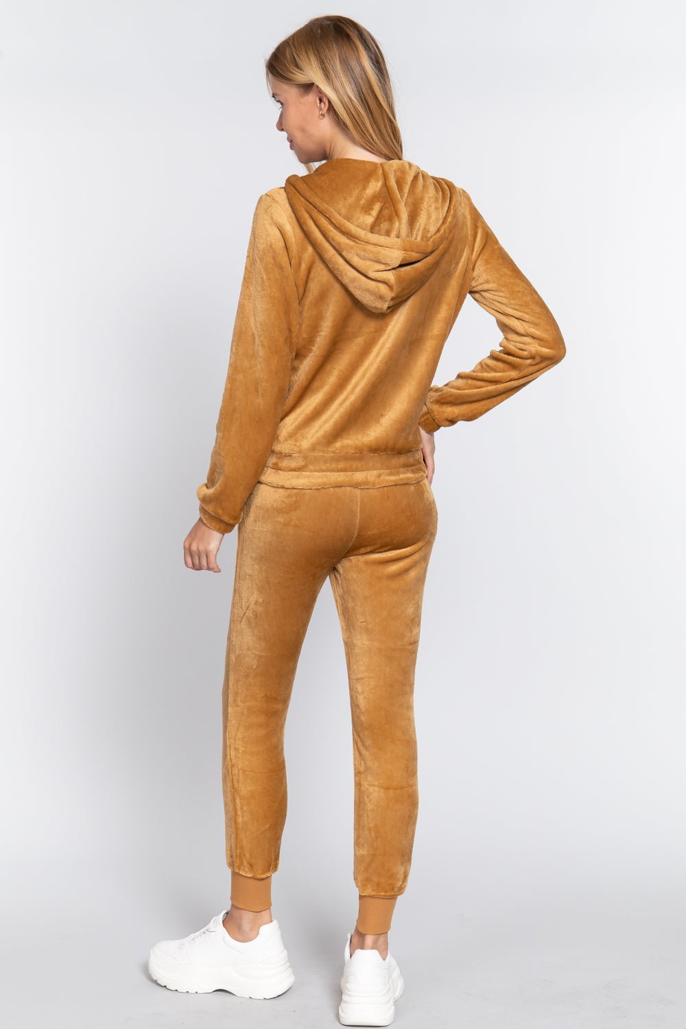 Faux Fur Jacket & Jogger Pants Set - Passion 4 Fashion USA