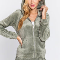 Faux Fur Jacket & Jogger Pants Set