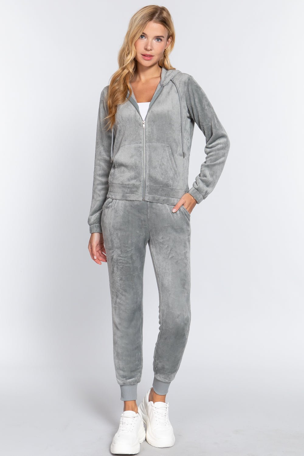 Faux Fur Jacket & Jogger Pants Set - Passion 4 Fashion USA
