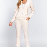 Faux Fur Jacket & Jogger Pants Set - Passion 4 Fashion USA