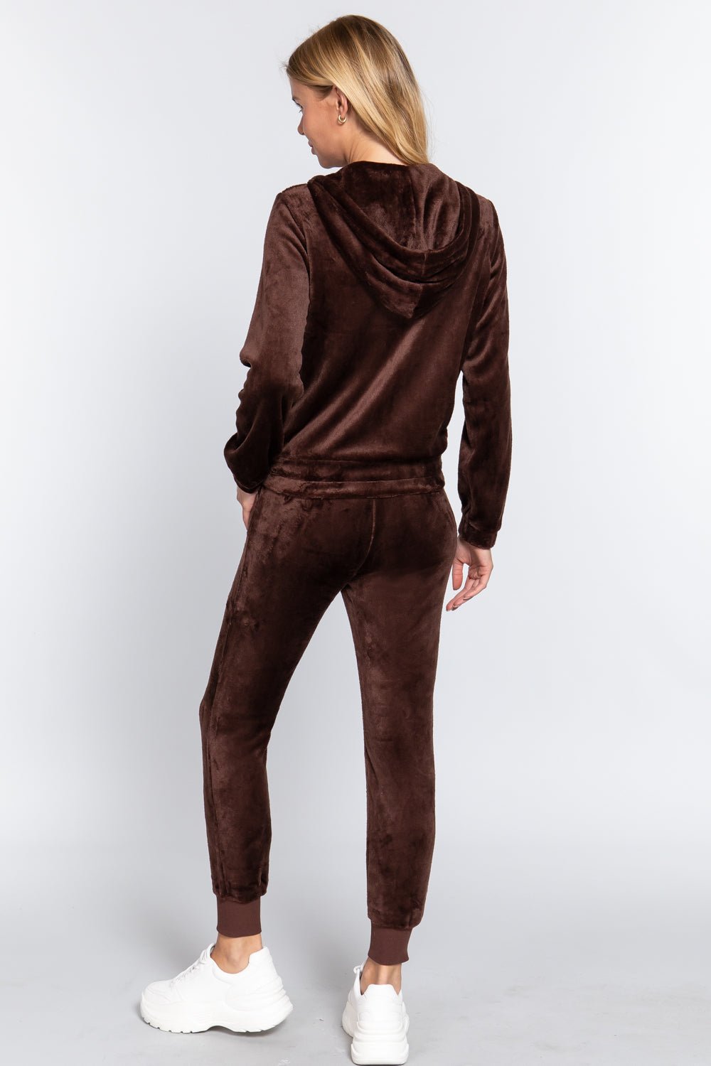 Faux Fur Jacket & Jogger Pants Set - Passion 4 Fashion USA