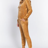 Faux Fur Jacket & Jogger Pants Set - Passion 4 Fashion USA
