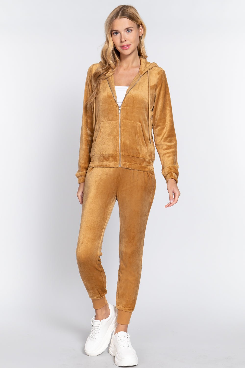 Faux Fur Jacket & Jogger Pants Set - Passion 4 Fashion USA