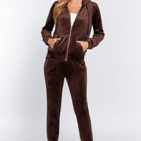 Faux Fur Jacket & Jogger Pants Set - Passion 4 Fashion USA