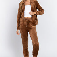 Faux Fur Jacket & Jogger Pants Set - Passion 4 Fashion USA