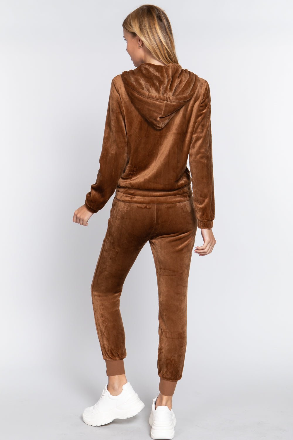 Faux Fur Jacket & Jogger Pants Set - Passion 4 Fashion USA
