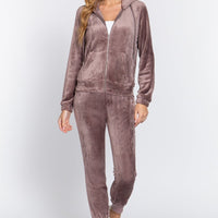 Faux Fur Jacket & Jogger Pants Set - Passion 4 Fashion USA
