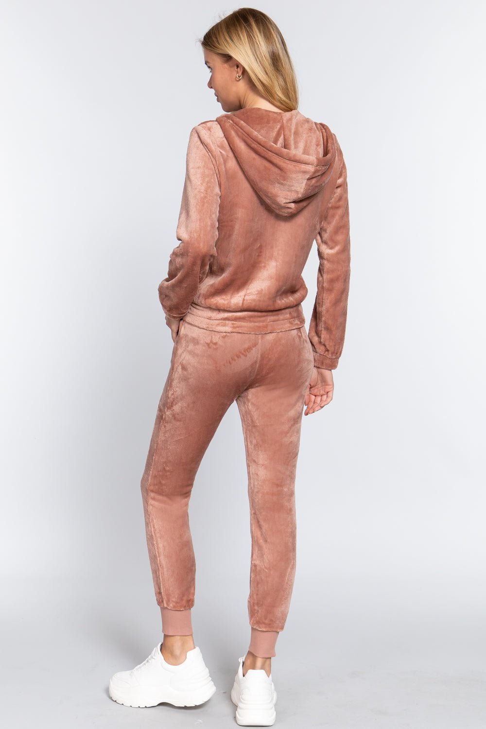 Faux Fur Jacket & Jogger Pants Set - Passion 4 Fashion USA