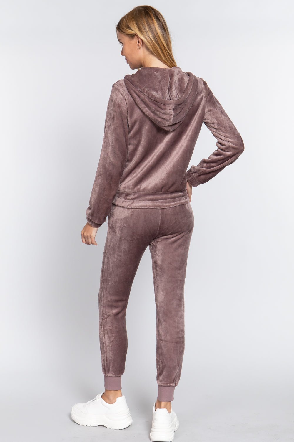 Faux Fur Jacket & Jogger Pants Set - Passion 4 Fashion USA