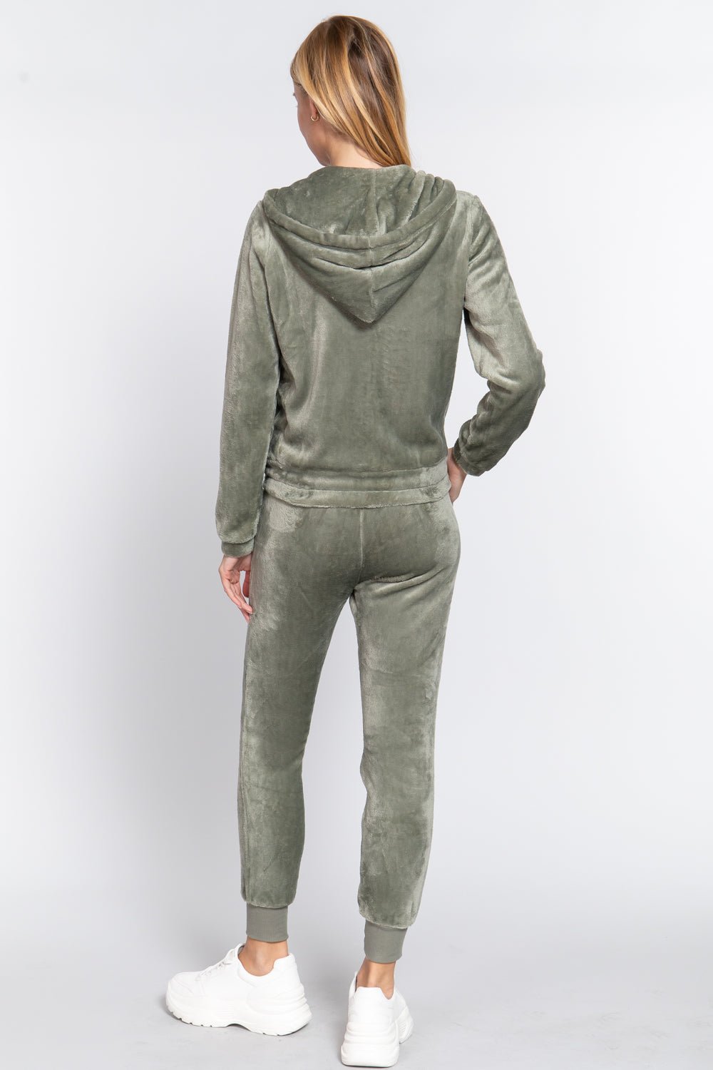 Faux Fur Jacket & Jogger Pants Set - Passion 4 Fashion USA