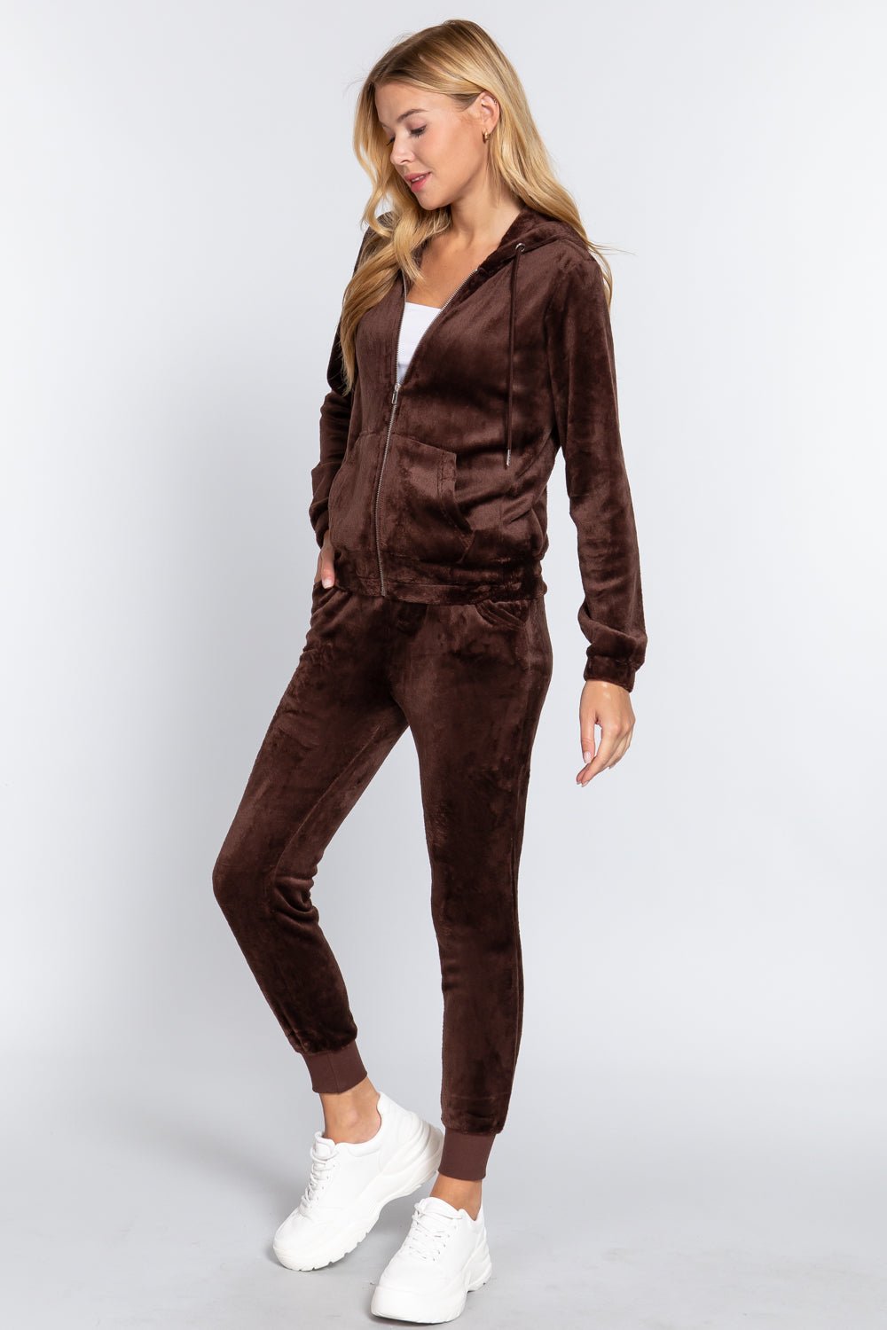 Faux Fur Jacket & Jogger Pants Set - Passion 4 Fashion USA