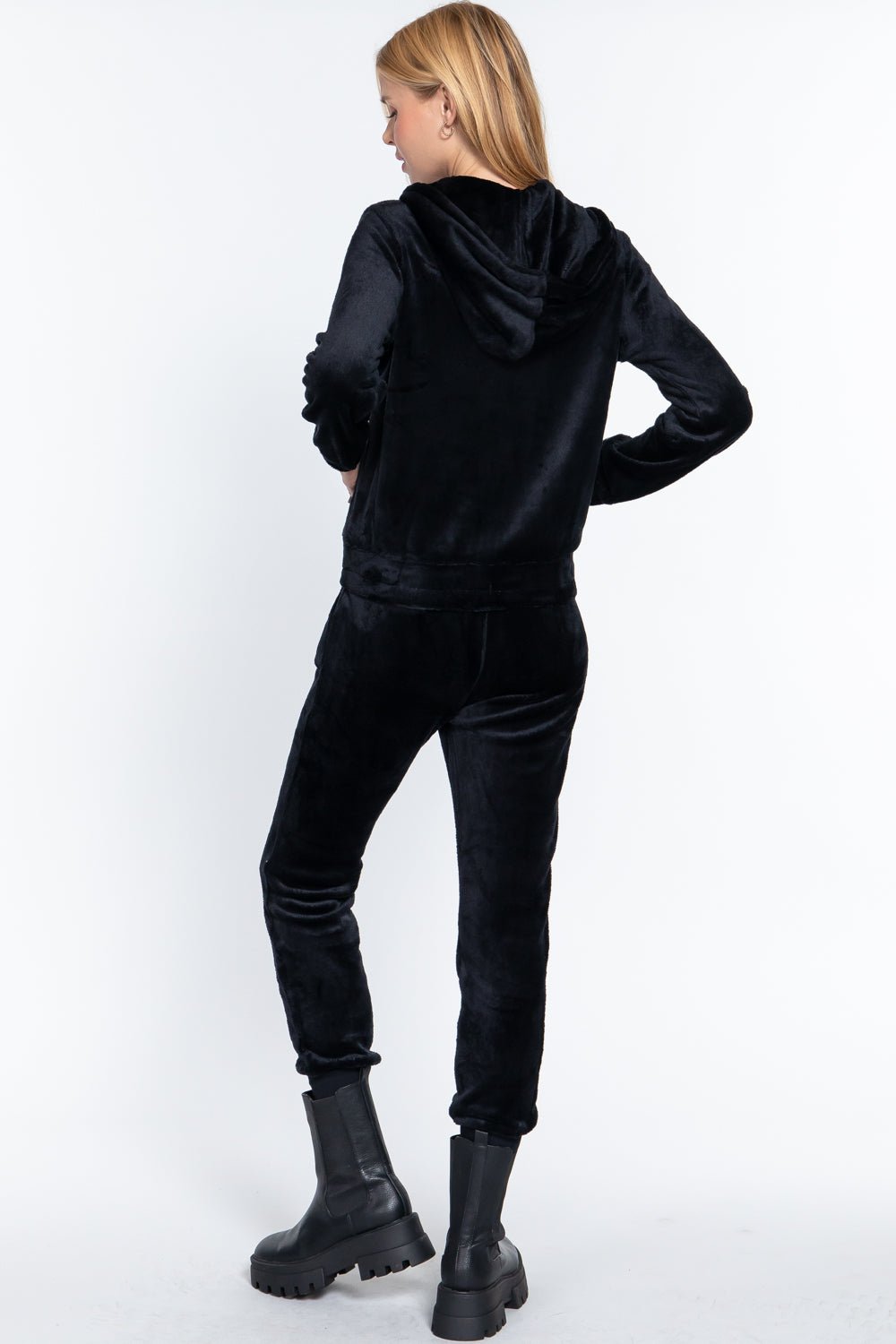 Faux Fur Jacket & Jogger Pants Set - Passion 4 Fashion USA