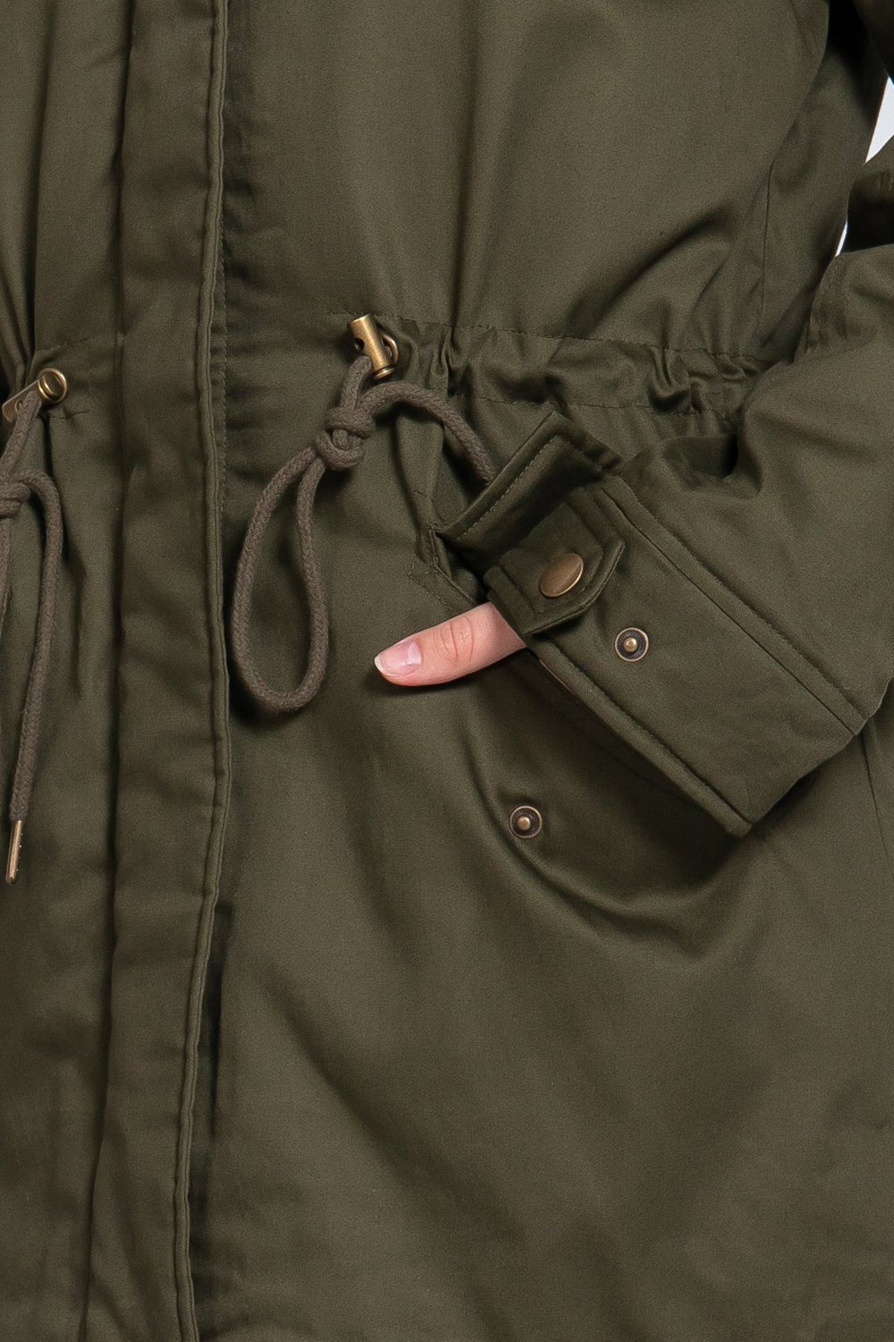 Fleece Lined Fur Hoodie Utility Jacket - Passion 4 Fashion USA