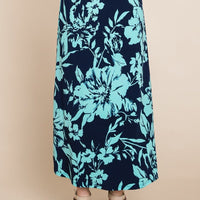 Floral Printed Maxi Skirt With Elastic Waistband - Passion 4 Fashion USA