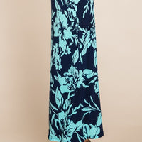 Floral Printed Maxi Skirt With Elastic Waistband - Passion 4 Fashion USA