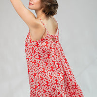 Floral Printed Wool Peach Cami Dress - Passion 4 Fashion USA