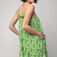 Floral Printed Wool Peach Cami Dress - Passion 4 Fashion USA