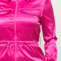 Front Zipper Pockets Top And Pants Jumpsuit - Passion 4 Fashion USA
