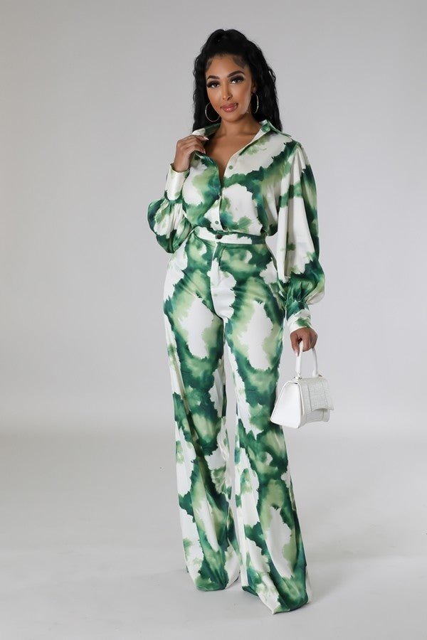 High Waisted Pants Two Piece Set - Passion 4 Fashion USA