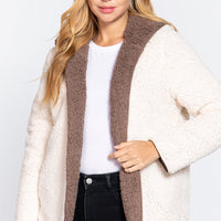 Hoodie Faux Fur Reversible Jacket - Passion 4 Fashion USA