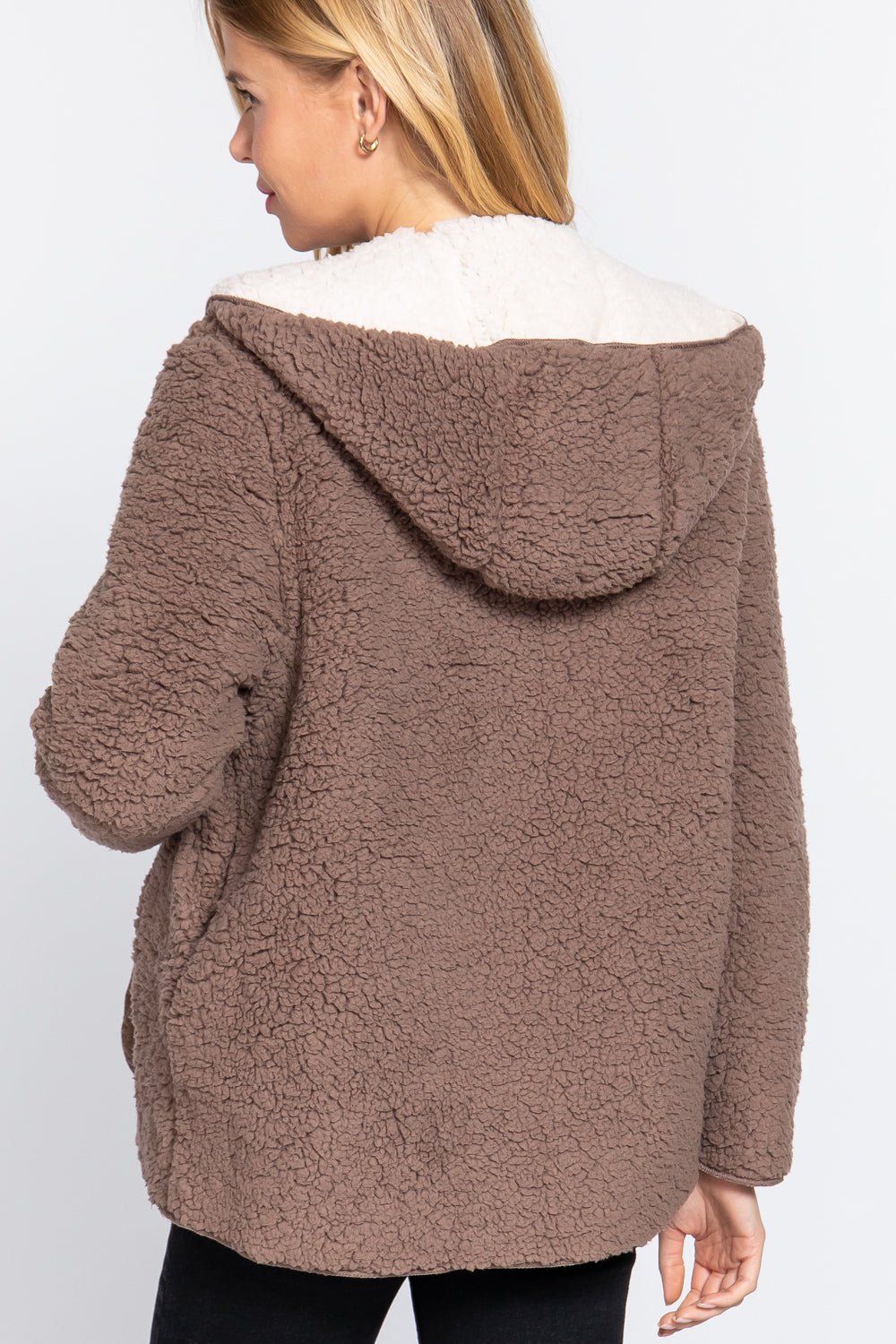 Hoodie Faux Fur Reversible Jacket - Passion 4 Fashion USA