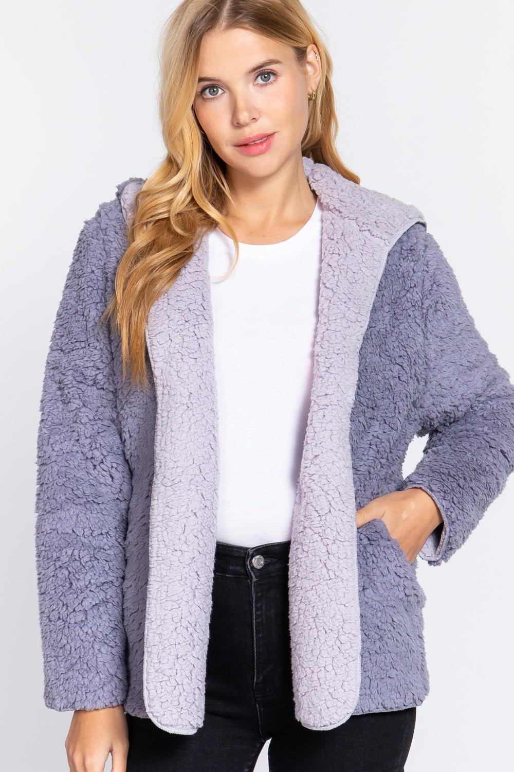 Hoodie Faux Fur Reversible Jacket - Passion 4 Fashion USA