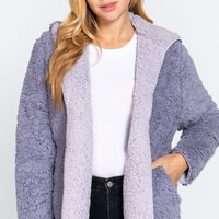 Hoodie Faux Fur Reversible Jacket - Passion 4 Fashion USA
