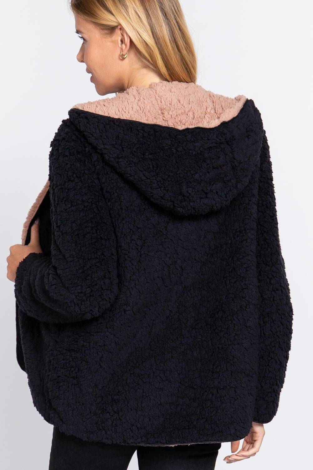 Hoodie Faux Fur Reversible Jacket - Passion 4 Fashion USA