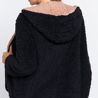 Hoodie Faux Fur Reversible Jacket - Passion 4 Fashion USA