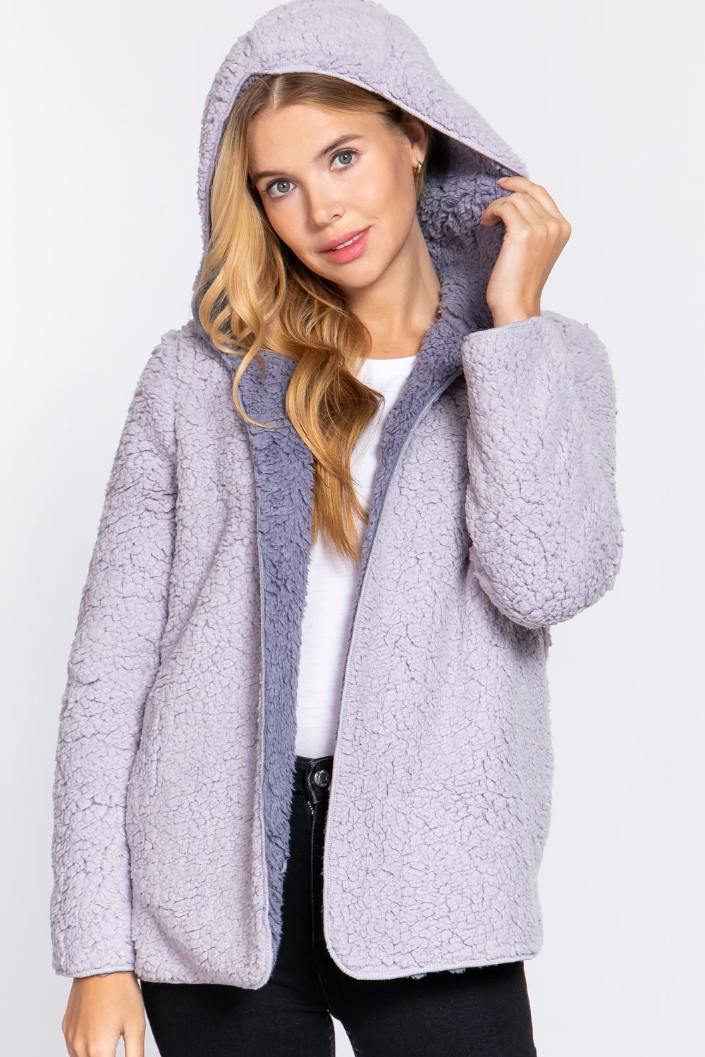 Hoodie Faux Fur Reversible Jacket - Passion 4 Fashion USA