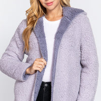Hoodie Faux Fur Reversible Jacket - Passion 4 Fashion USA
