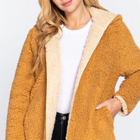 Hoodie Faux Fur Reversible Jacket - Passion 4 Fashion USA