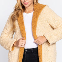 Hoodie Faux Fur Reversible Jacket - Passion 4 Fashion USA