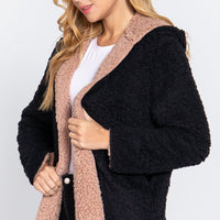 Hoodie Faux Fur Reversible Jacket - Passion 4 Fashion USA