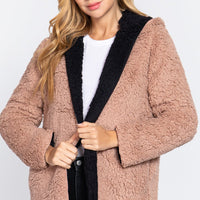 Hoodie Faux Fur Reversible Jacket - Passion 4 Fashion USA