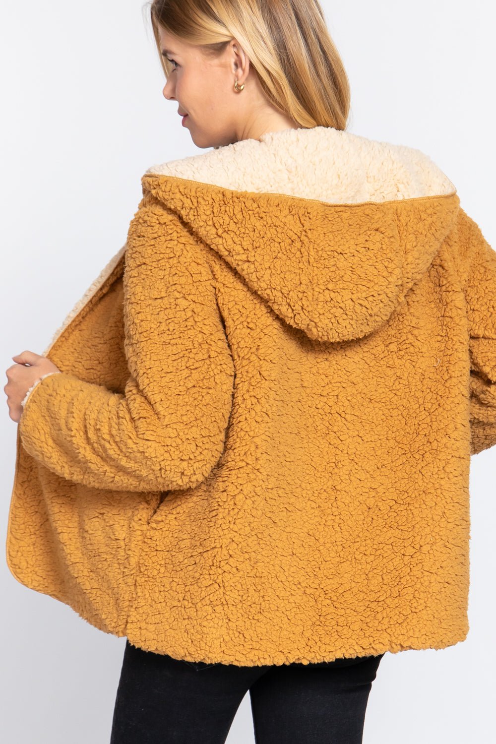 Hoodie Faux Fur Reversible Jacket - Passion 4 Fashion USA