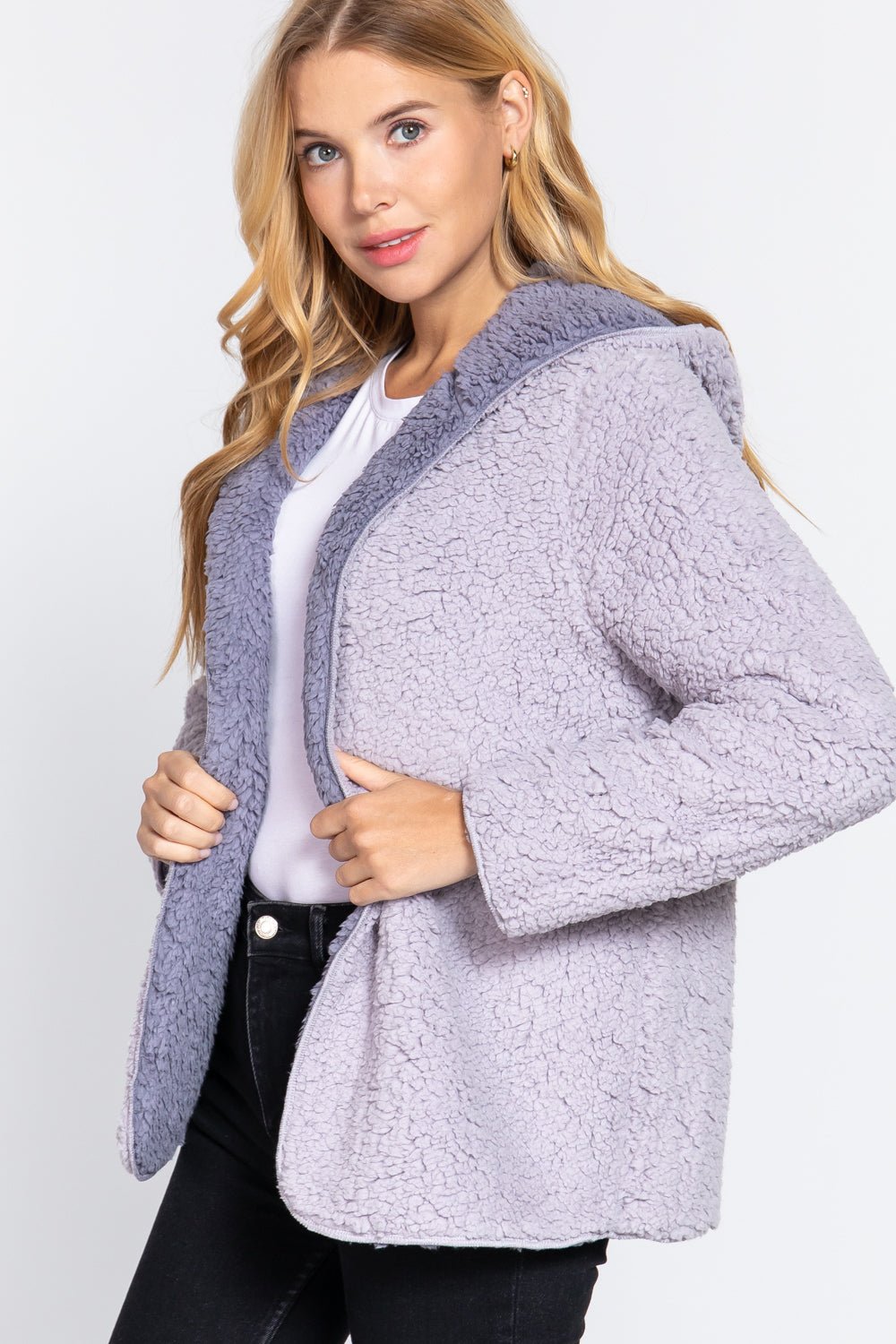 Hoodie Faux Fur Reversible Jacket - Passion 4 Fashion USA