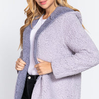 Hoodie Faux Fur Reversible Jacket - Passion 4 Fashion USA