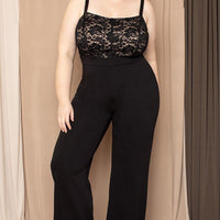 Lace Bust Plus Size Jumpsuit - Passion 4 Fashion USA