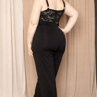Lace Bust Plus Size Jumpsuit - Passion 4 Fashion USA