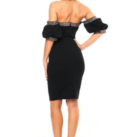 Long Sleeve Stripe Print Midi Dress - Passion 4 Fashion USA