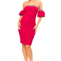 Long Sleeve Stripe Print Midi Dress - Passion 4 Fashion USA